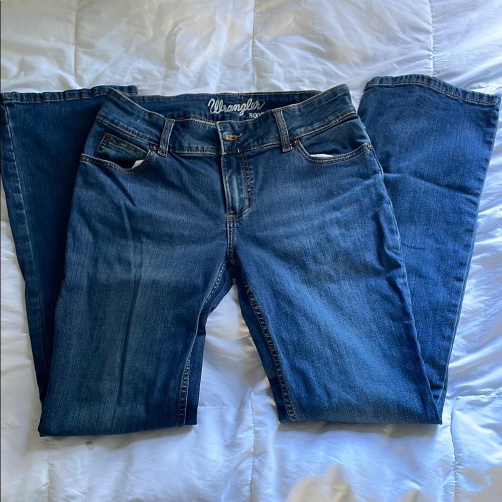 Wrangler Blue Boot Cut Jeans Classic Style